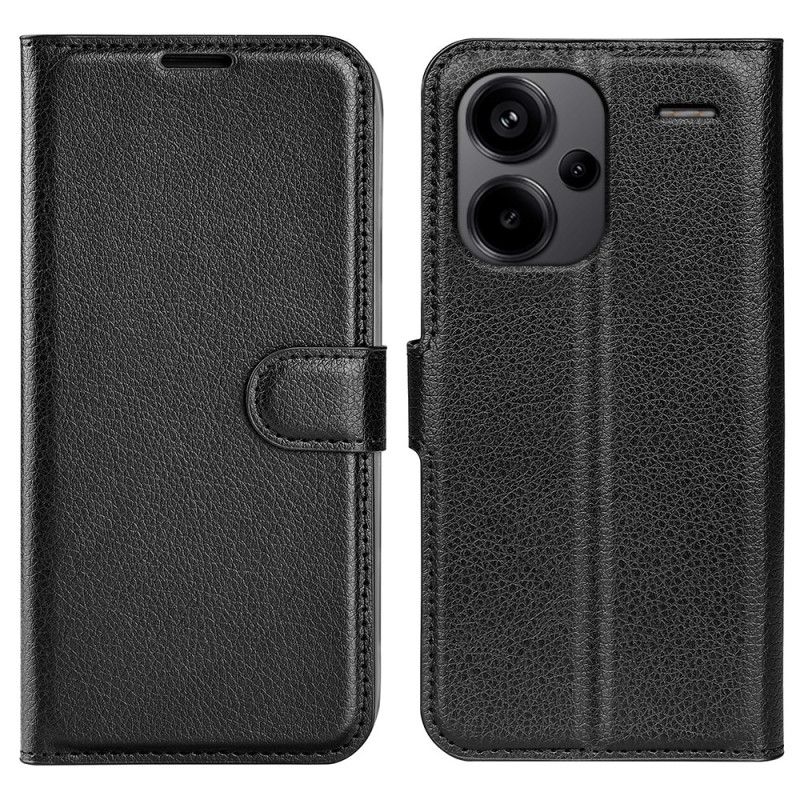 Kotelot Xiaomi Redmi Note 13 Pro Plus 5g Classic Litchi Faux Leather Suojakuori