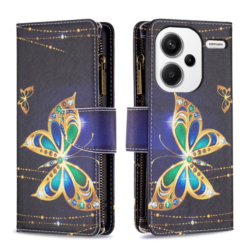 Kotelot Xiaomi Redmi Note 13 Pro Plus 5g Rhinestone Butterflies -lompakko Suojakuori