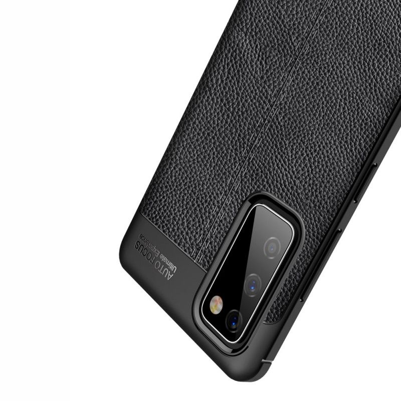 Case Kuoret Samsung Galaxy S20 FE Punainen Musta Puhelinkuoret Kaksilinjainen Litsi Nahkaa