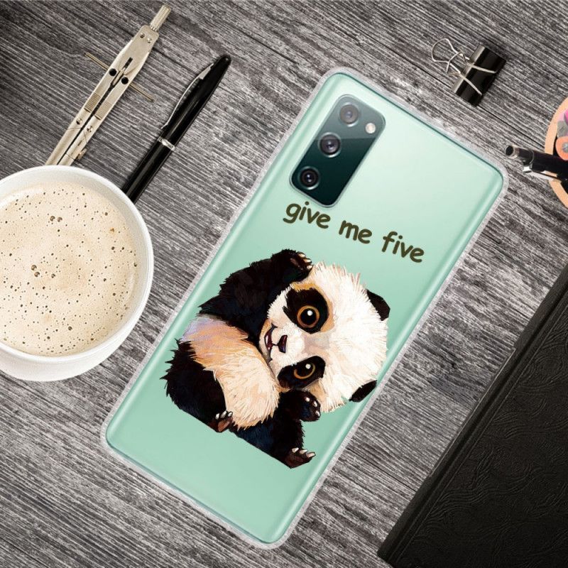 Kuori Samsung Galaxy S20 FE Läpinäkyvä Panda Antaa Minulle Viisi