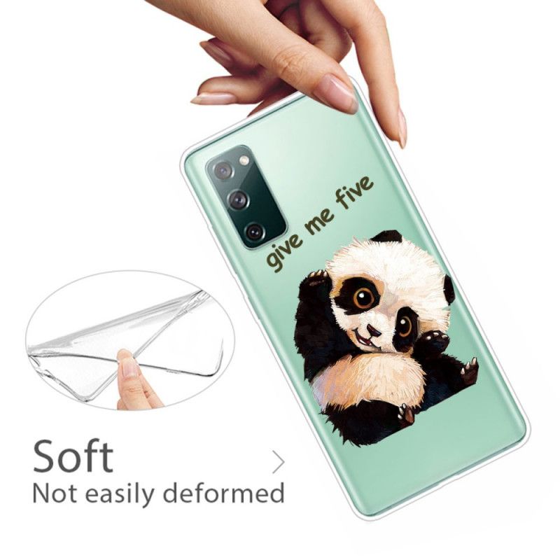 Kuori Samsung Galaxy S20 FE Läpinäkyvä Panda Antaa Minulle Viisi