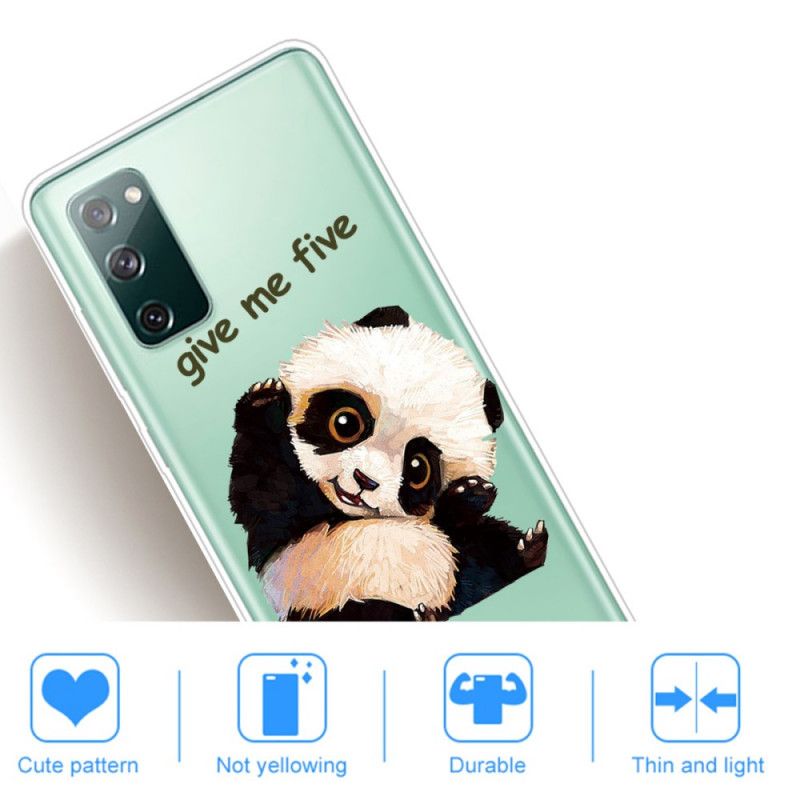 Kuori Samsung Galaxy S20 FE Läpinäkyvä Panda Antaa Minulle Viisi