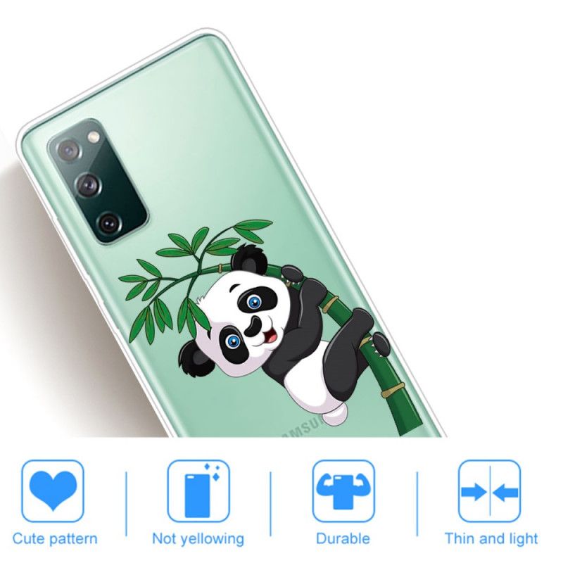 Kuori Samsung Galaxy S20 FE Läpinäkyvä Panda Bambulla
