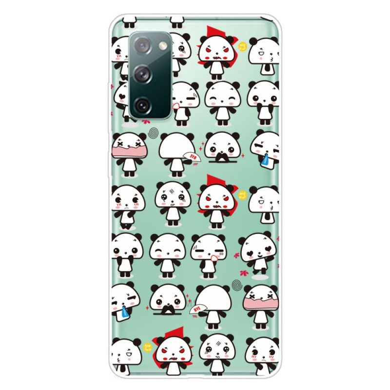 Kuori Samsung Galaxy S20 FE Puhelinkuoret Läpinäkyvät Hauskat Pandat