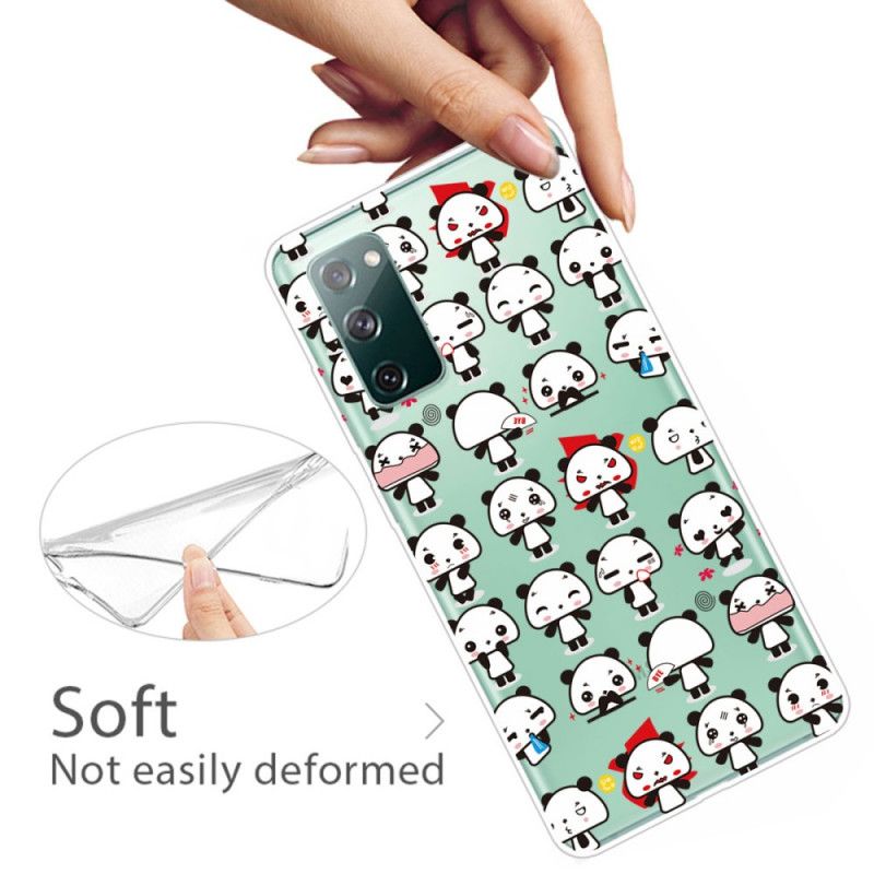 Kuori Samsung Galaxy S20 FE Puhelinkuoret Läpinäkyvät Hauskat Pandat
