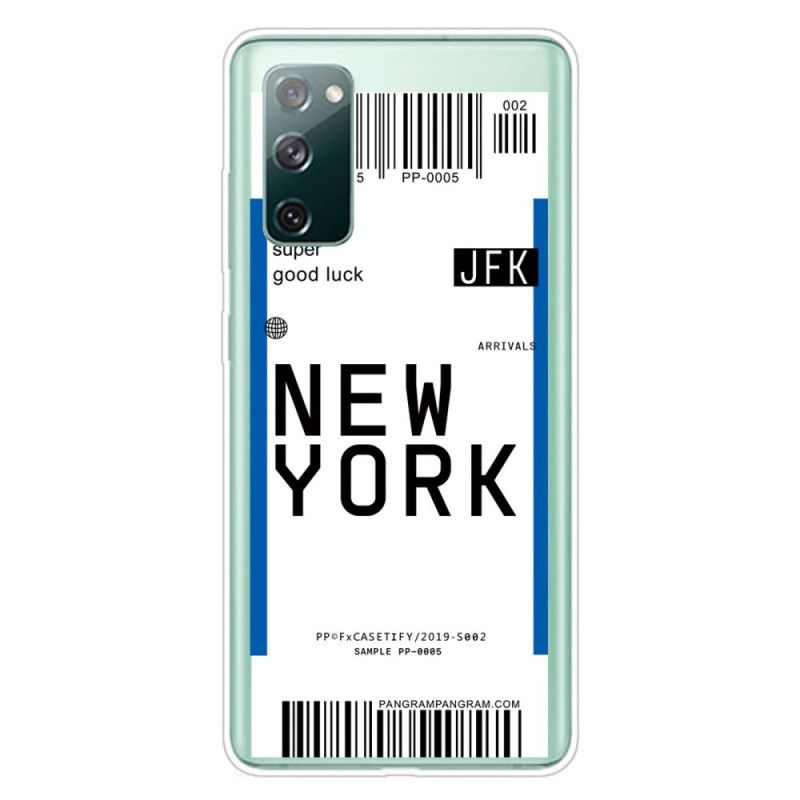 Kuori Samsung Galaxy S20 FE Tummansininen Musta Maihinnousukortti New Yorkiin