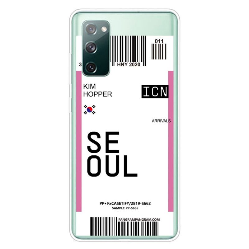 Kuori Samsung Galaxy S20 FE Vaaleanvioletti Magenta Maihinnousukortti Souliin Suojakuori