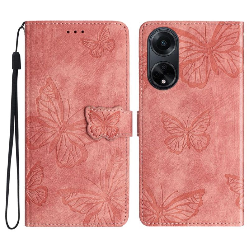 Kotelot Oppo A98 5g Puhelinkuoret Butterflies Suede Effect