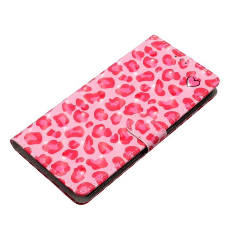 Kuoret Oppo A98 5g 3d Pink Leopard Hihnalla