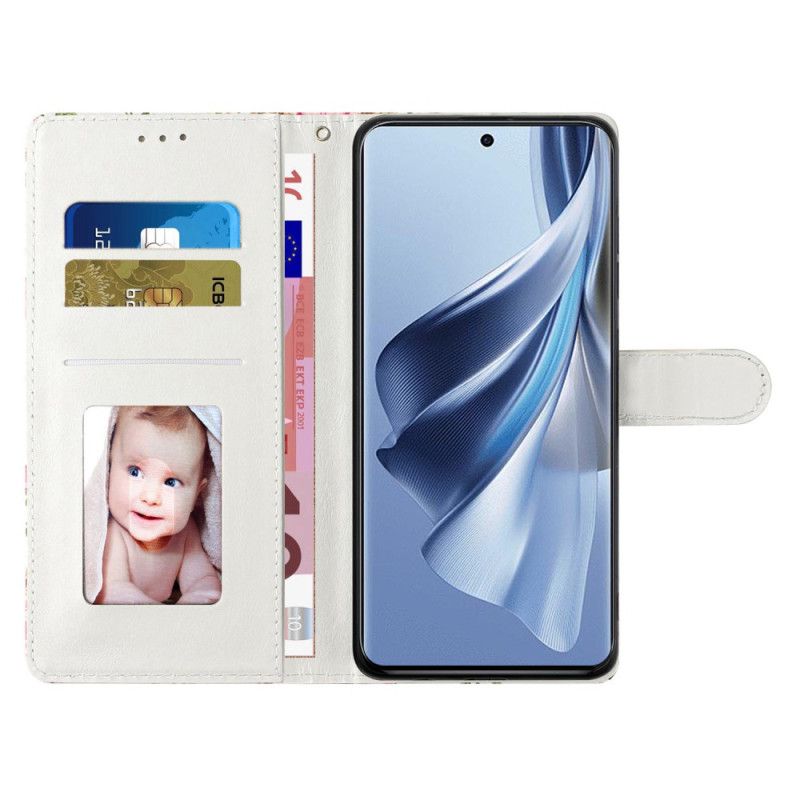 Kuoret Oppo A98 5g Sininen Marmori Hihnalla