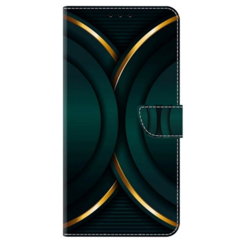 Nahkakotelo Oppo A98 5g Kultainen Ääriviiva