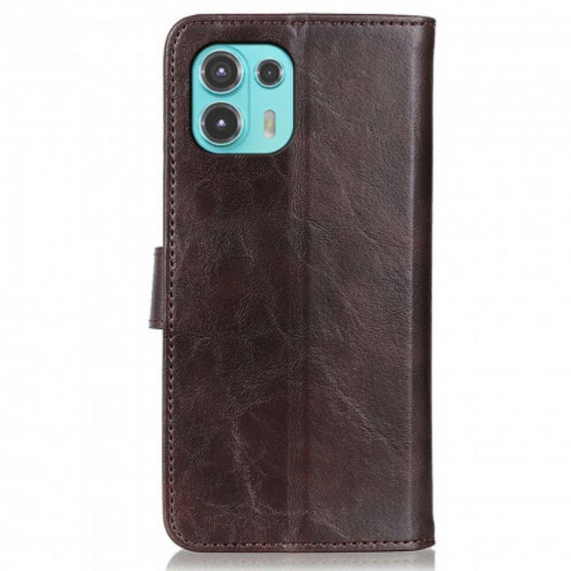 Flip Kotelot Motorola Edge 20 Lite Bison Leather Effect