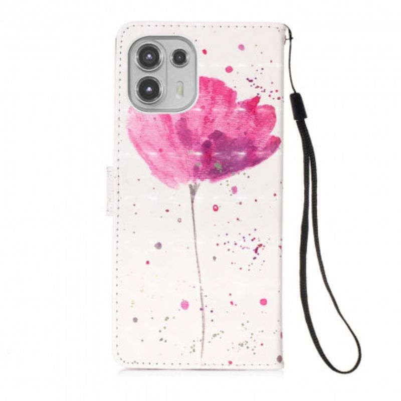 Flip Kotelot Motorola Edge 20 Lite Poppy Watercolour Suojakuori