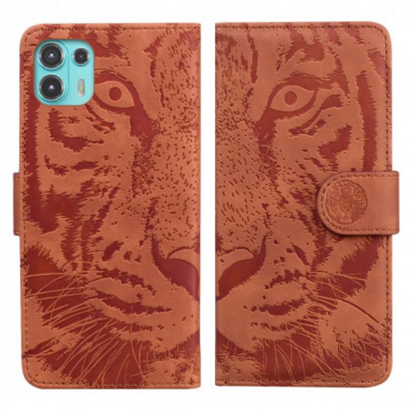 Flip Kotelot Motorola Edge 20 Lite Tiger Face Print