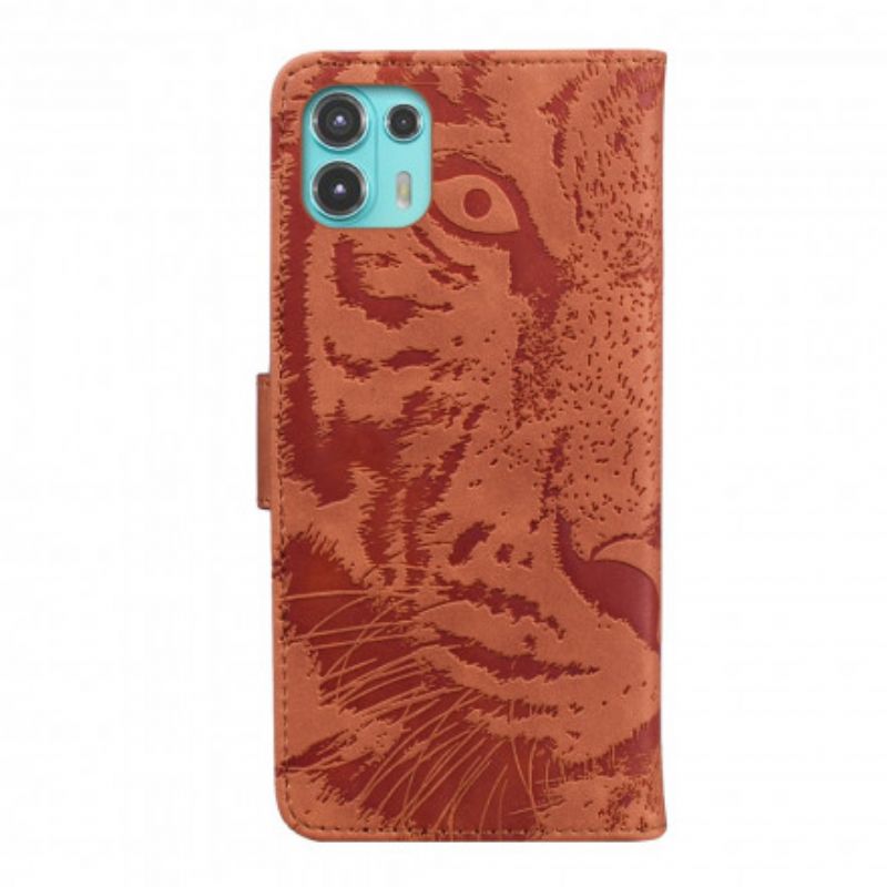 Flip Kotelot Motorola Edge 20 Lite Tiger Face Print