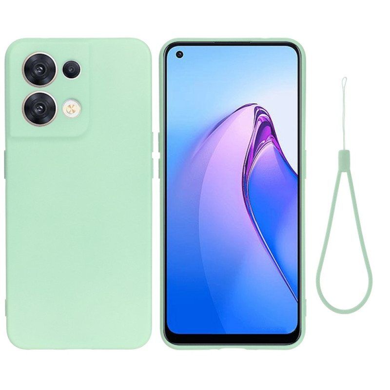 Kuori Oppo Reno 8 Suojaketju Kuori Strappy Nestemäinen Silikoni