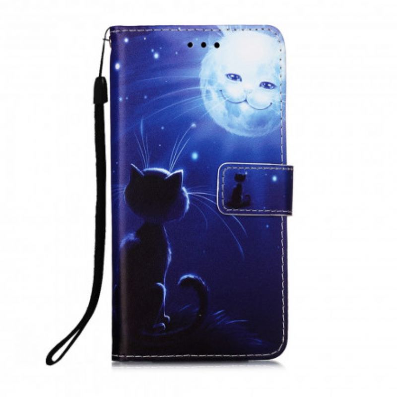 Flip Kotelot Moto G30 / G10 Moonlight Cat Suojakuori