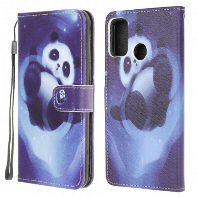 Flip Kotelot Moto G30 / G10 Panda Space Strappy