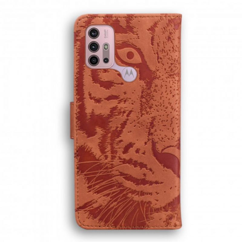 Flip Kotelot Moto G30 / G10 Tiger Face Print