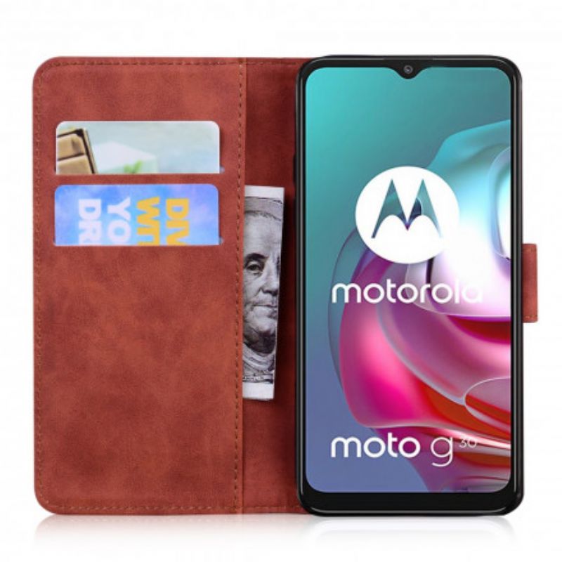 Flip Kotelot Moto G30 / G10 Tiger Face Print