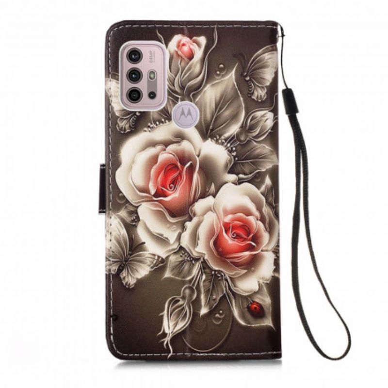 Kotelot Moto G30 / G10 Golden Roses