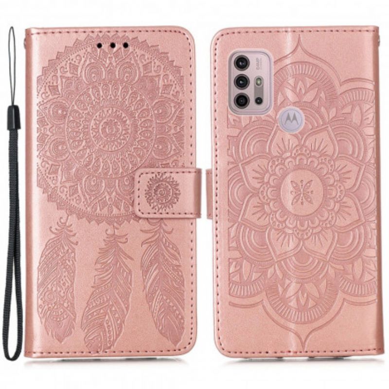 Kotelot Moto G30 / G10 Puhelinkuoret Nahkaefekti Dream Catcher