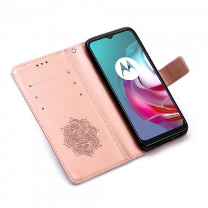 Kotelot Moto G30 / G10 Puhelinkuoret Nahkaefekti Dream Catcher