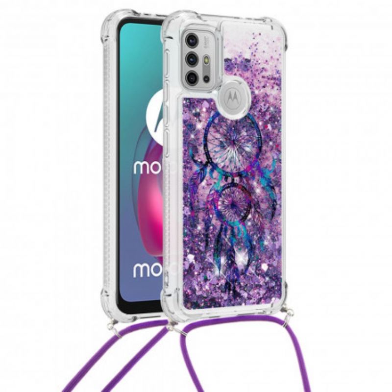 Kuori Moto G30 / G10 Kimaltava Kiristysnauha Dream Catcher