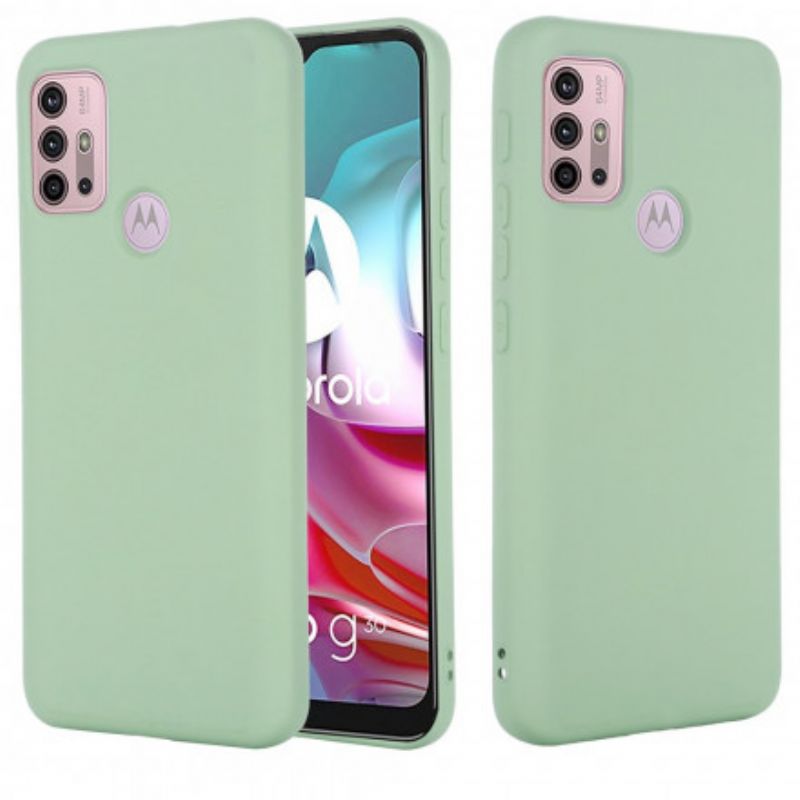 Kuori Moto G30 / G10 Nestemäinen Silikoni Kaulanauhalla