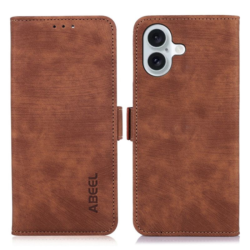 Kotelot iPhone 16 Abeel Vintage Faux Leather Suojakuori