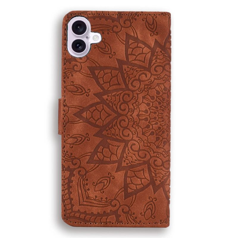 Kuoret iPhone 16 Mandala Mokkanahkaefekti