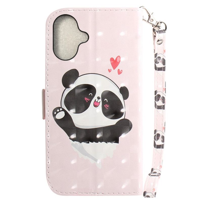 Kuoret iPhone 16 Panda Love Hihnalla