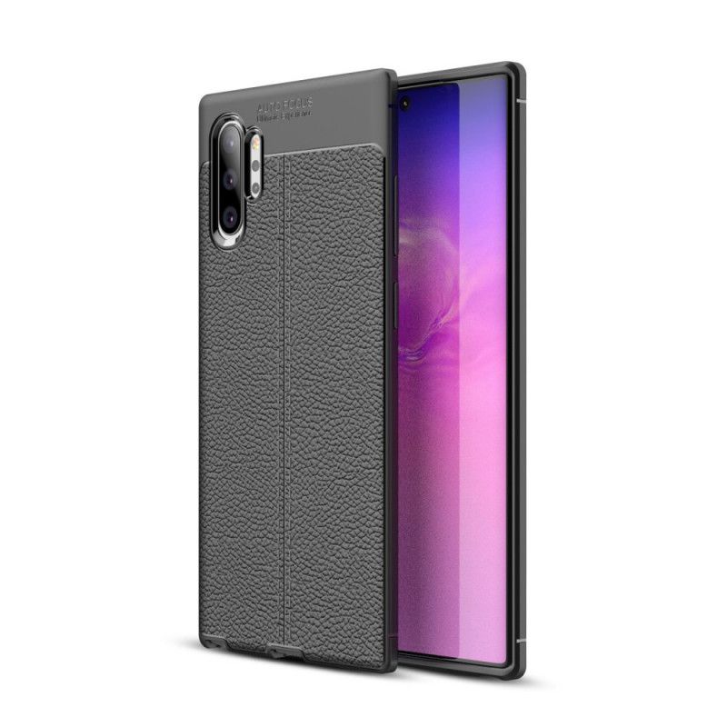 Case Kuoret Samsung Galaxy Note 10 Plus Punainen Musta Puhelinkuoret Kaksilinjainen Litsi Nahkainen Vaikutus