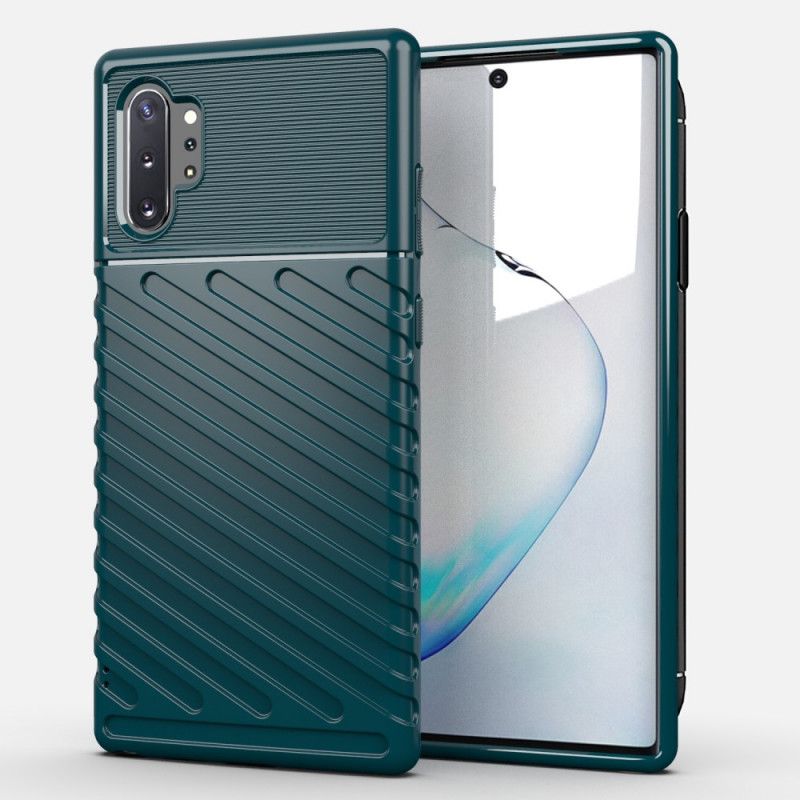 Case Kuoret Samsung Galaxy Note 10 Plus Vihreä Musta Puhelinkuoret Ukkosarja