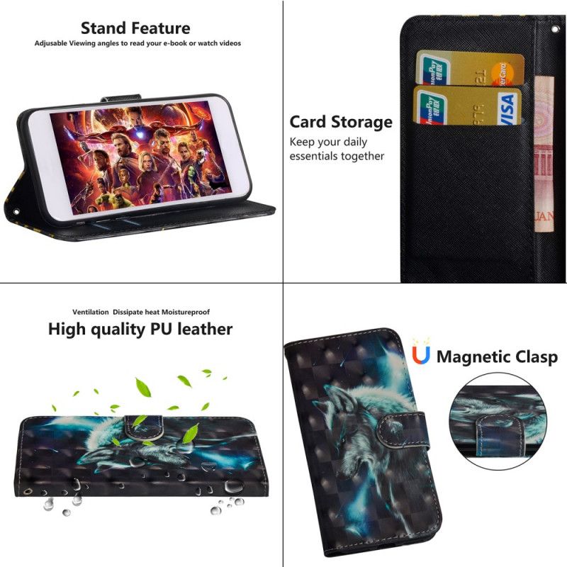 Flip Case Samsung Galaxy Note 10 Plus Majesteettinen Susi