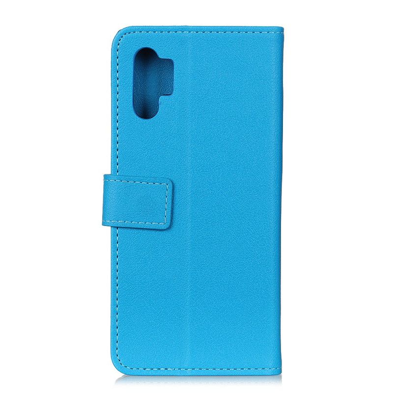 Flip Case Samsung Galaxy Note 10 Plus Valkoinen Musta Nahkainen Takasuljin