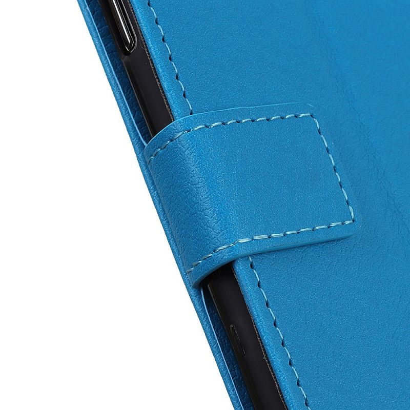 Flip Case Samsung Galaxy Note 10 Plus Valkoinen Musta Nahkainen Takasuljin