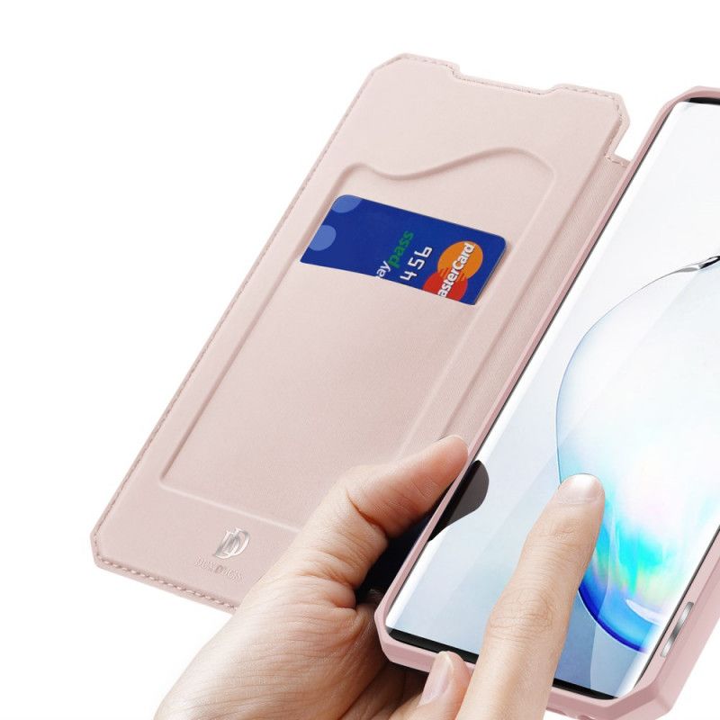 Flip Kotelot Samsung Galaxy Note 10 Plus Punainen Musta Magneettinen Dux Ducis