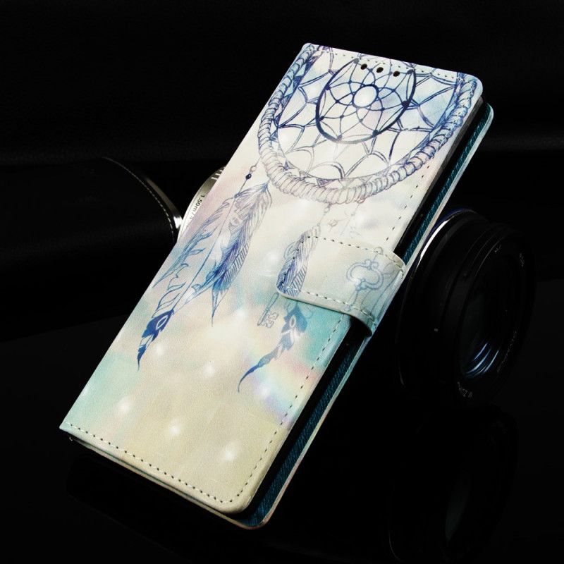 Kotelot Samsung Galaxy Note 10 Plus Vaaleansininen Punainen Vesiväri Unen Sieppari Suojakuori