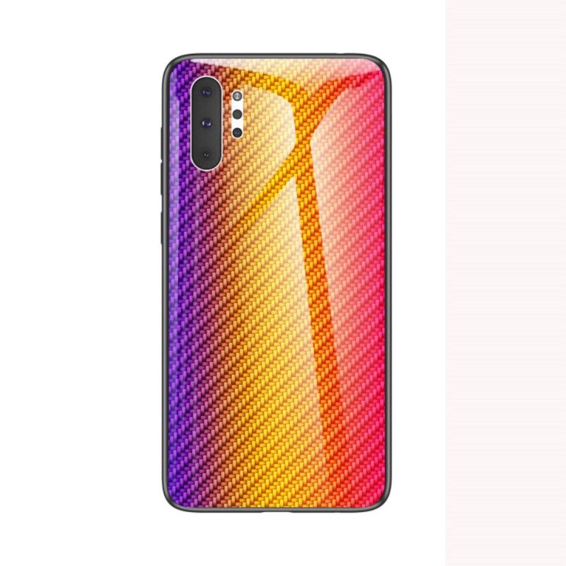 Kuori Samsung Galaxy Note 10 Plus Magenta Musta Karkaistua Hiilikuitua