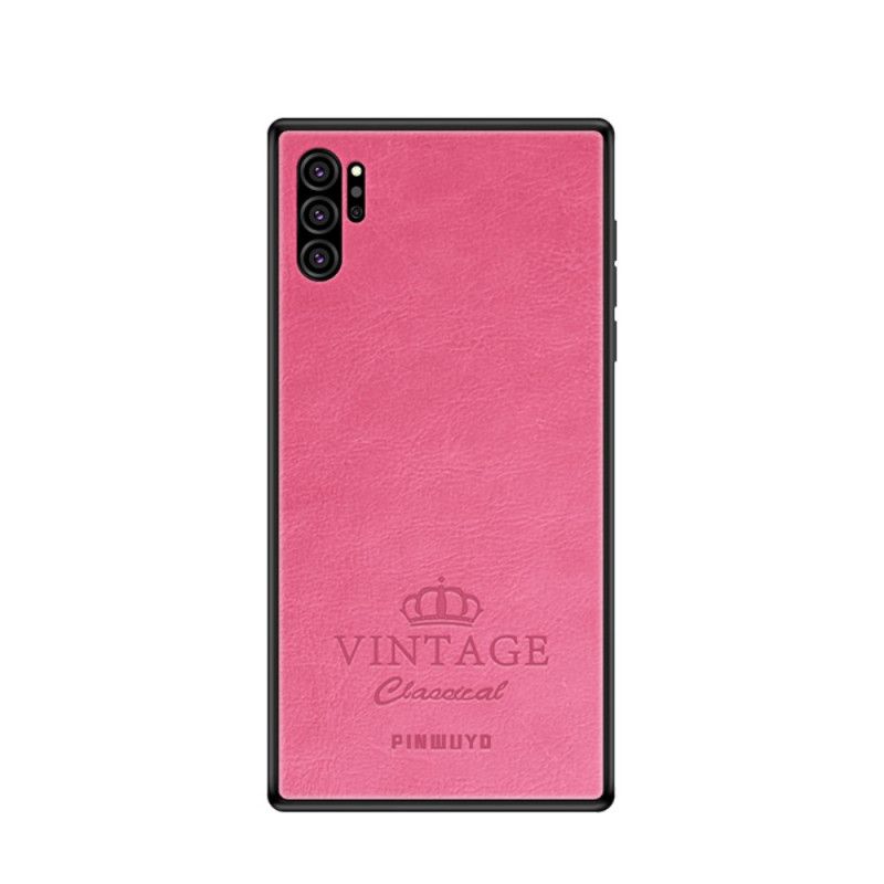 Kuori Samsung Galaxy Note 10 Plus Punainen Musta Vintage Pinwuyo