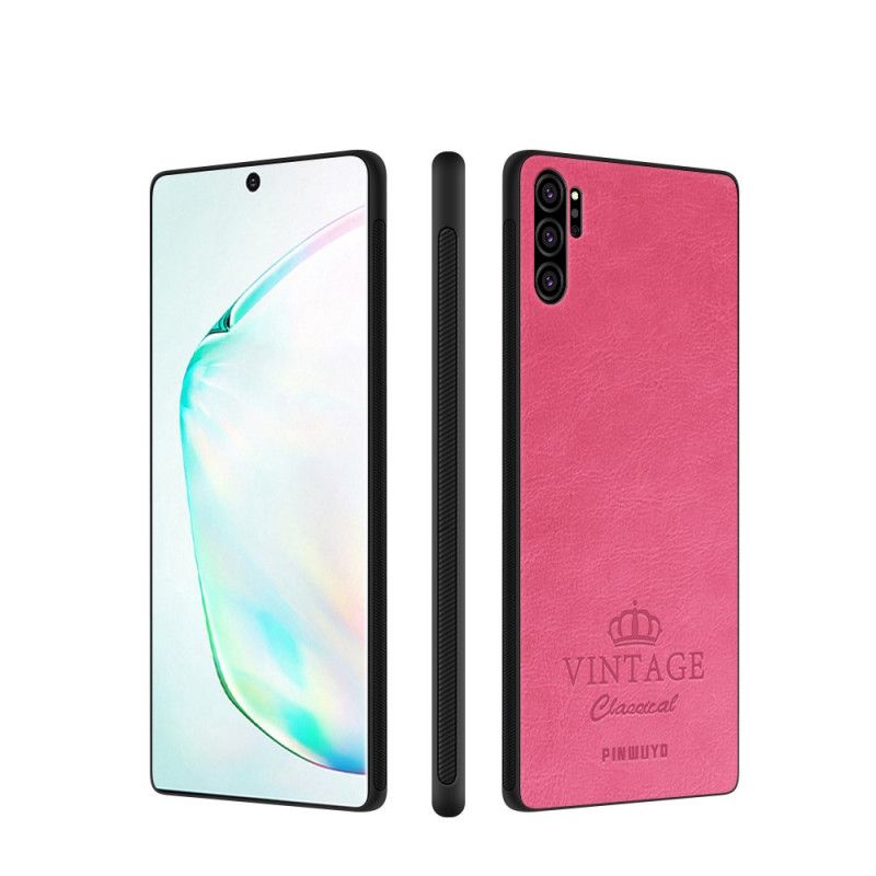 Kuori Samsung Galaxy Note 10 Plus Punainen Musta Vintage Pinwuyo