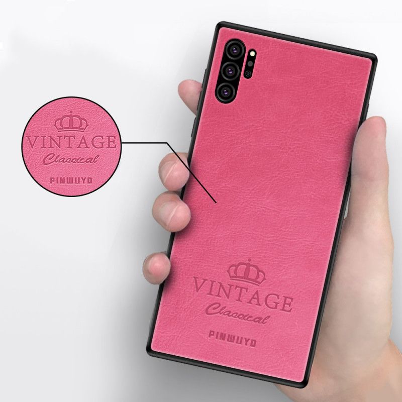 Kuori Samsung Galaxy Note 10 Plus Punainen Musta Vintage Pinwuyo