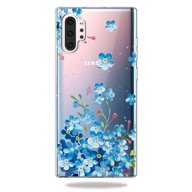 Kuori Samsung Galaxy Note 10 Plus Sinisiä Kukkia Suojakuori