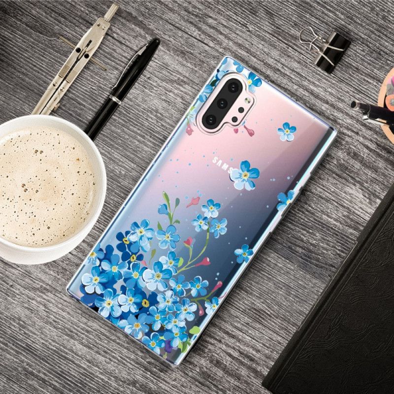 Kuori Samsung Galaxy Note 10 Plus Sinisiä Kukkia Suojakuori