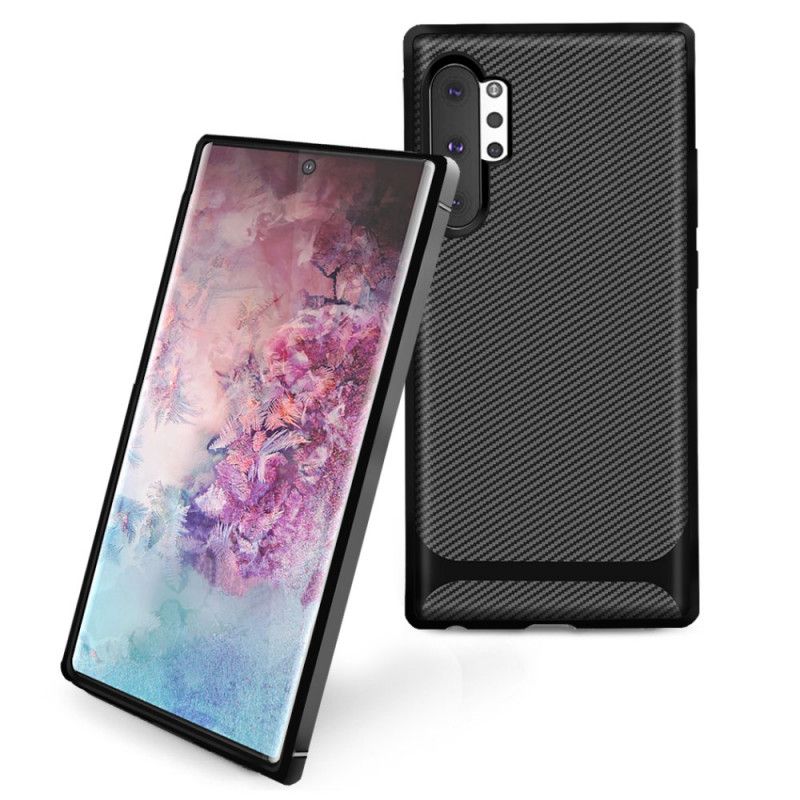 Kuori Samsung Galaxy Note 10 Plus Vihreä Musta Hiilikuitutimikko Suojakuori