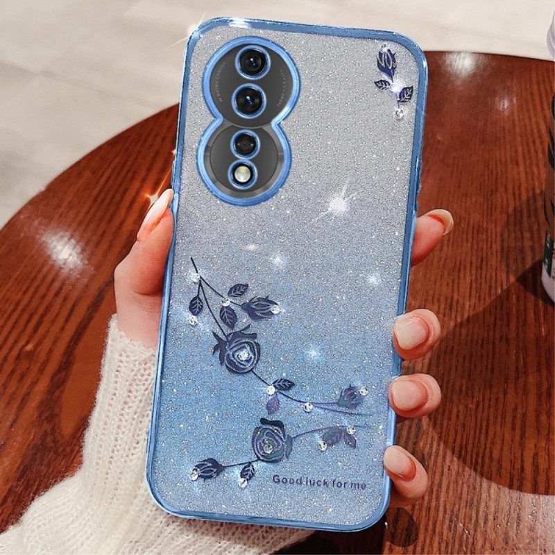 Case Honor 90 Pink Glitter