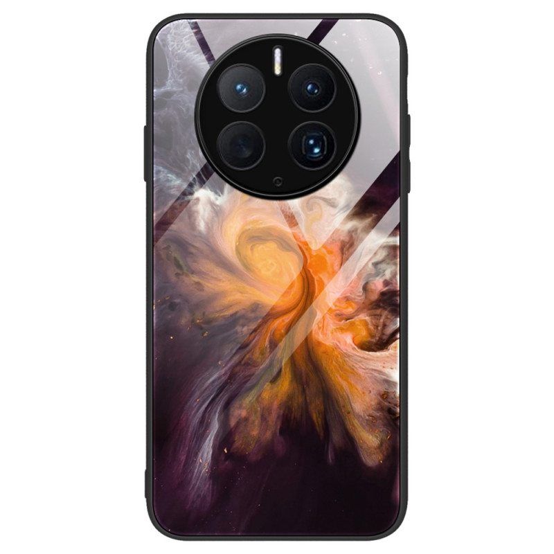 Case Huawei Mate 50 Pro Tyylikäs Marmorinen Karkaistu Lasi