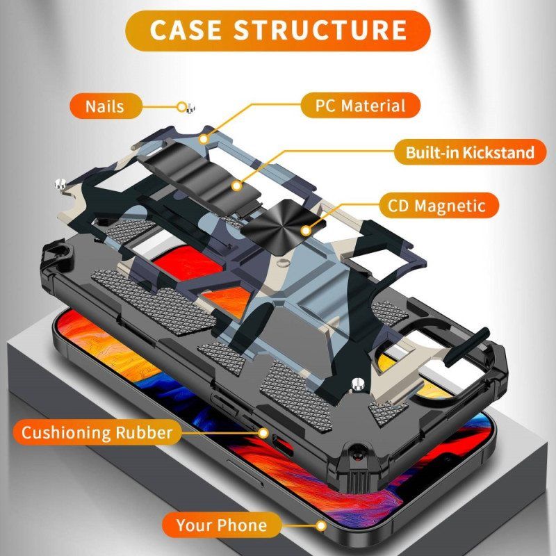 Case iPhone 14 Naamiointi Irrotettava Tuki