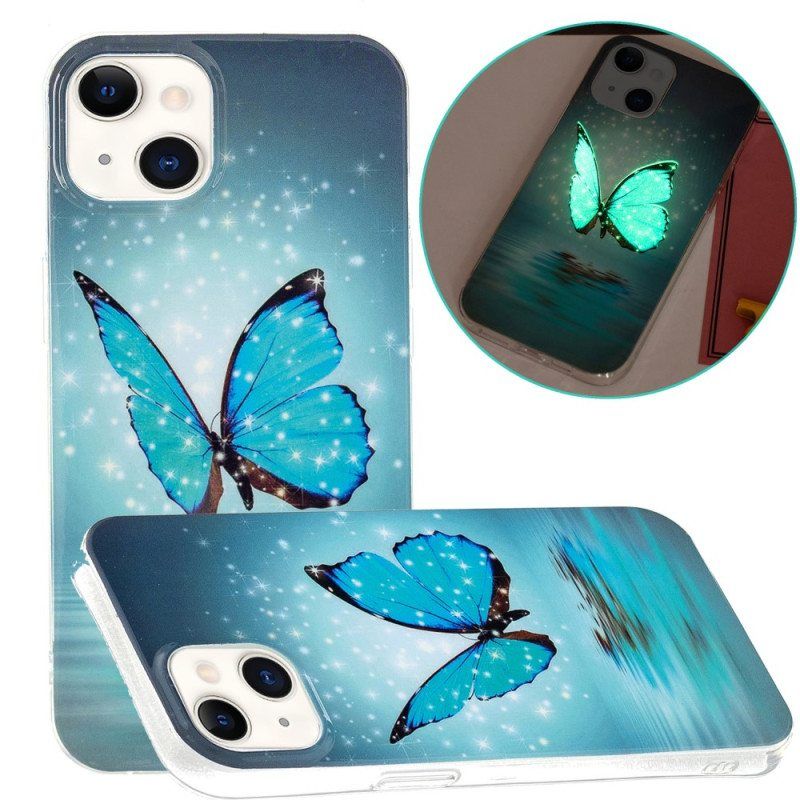 Case iPhone 15 Plus Fluoresoivat Perhoset